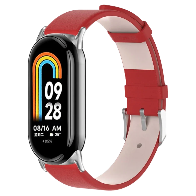 Cureluşă Xiaomi Strap Leather Smart Band 8/9 Red 2
