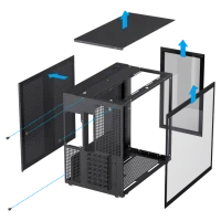 Carcasă PC GameMax INFINITY Midi-Tower, Negru 11