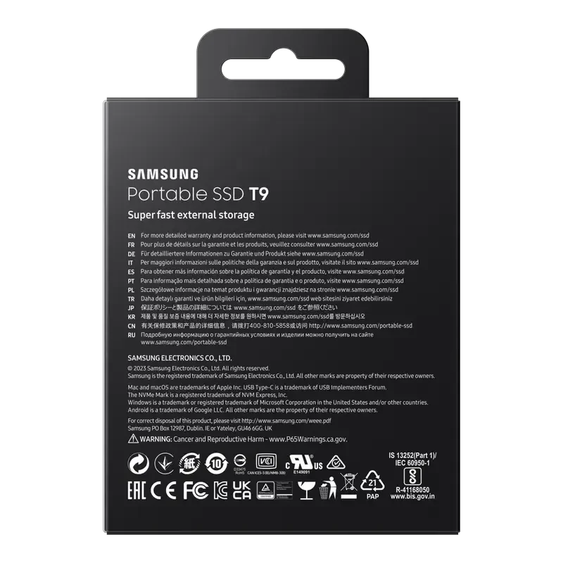 SSD portabil extern Samsung T9, 2 TB, Black 9