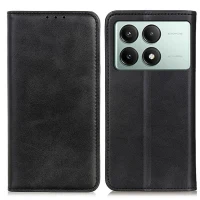 Flip case Smooth/plain leather for POCO X6 Black 2
