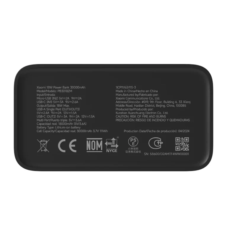 Xiaomi 30000mAh Power Bank 18W 5