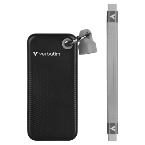 SSD portabil extern Verbatim Pocket, 1TB, Black / Gray