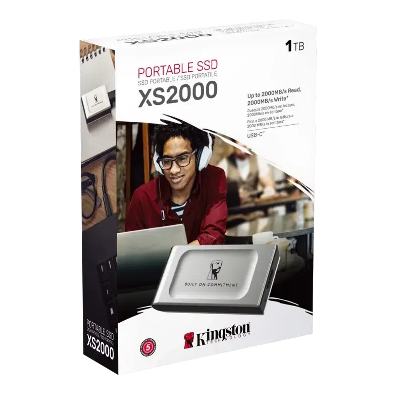 SSD portabil extern Kingston XS2000 BoC, 1 TB, Silver 3
