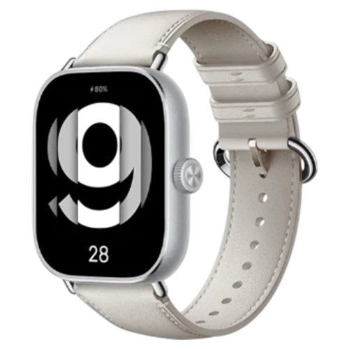 Curelușă Xiaomi Strap Leather Redmi Watch 4 / 5 /Band 8 Pro/9 Pro White