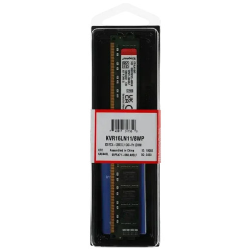 Оперативная память Kingston KVR16LN11/8WP ValueRAM, 8 ГБ, Green