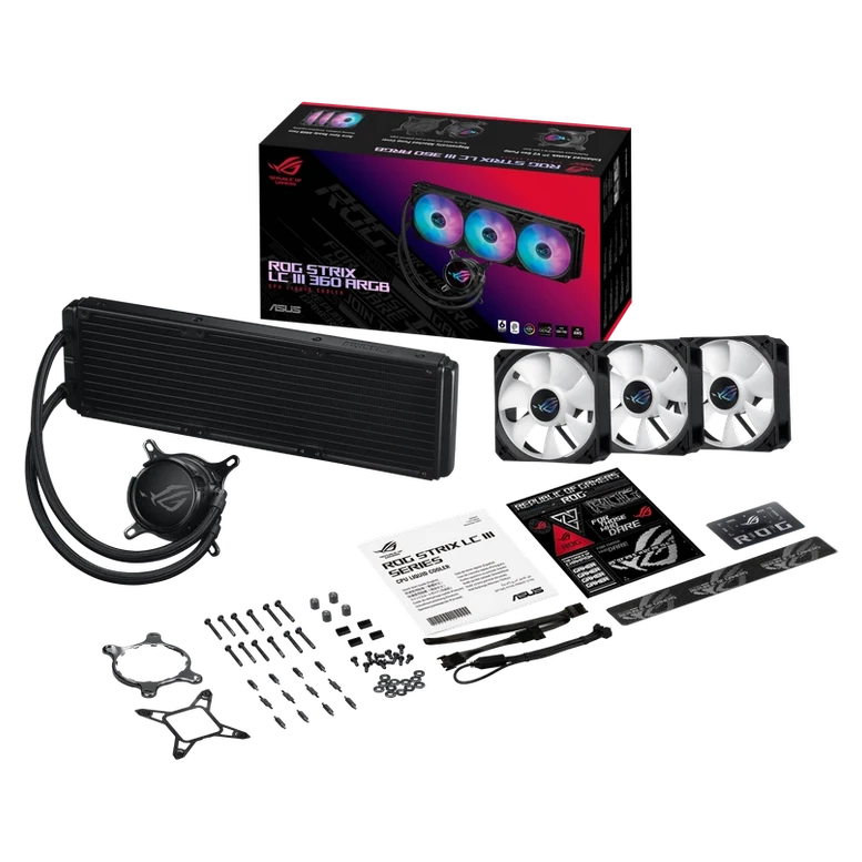 Система охлаждения ASUS ROG STRIX LC III 360 ARGB, Черный 8
