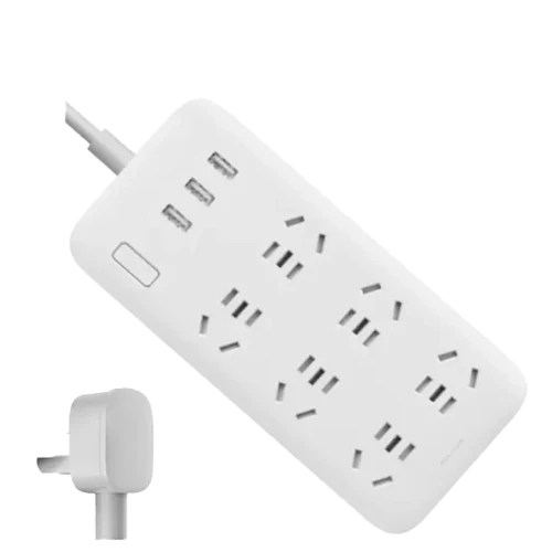 Prelungitor Xiaomi Mi Power Strip 6 /3 USB White (Filtru de rețea)+adapter