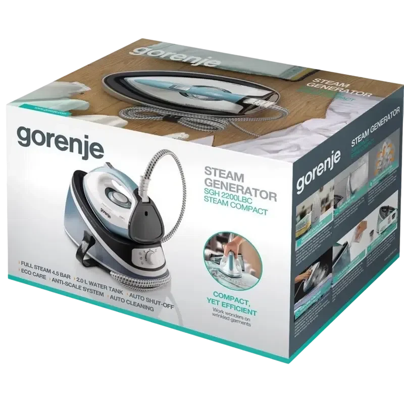 Утюг с парогенератором Gorenje SGH2200LBC, Синий 3