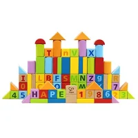 Set de constructie Hape Wooden Blocks (80 pcs)