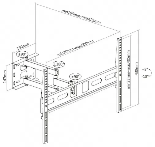 Крепление для LCD, LED, PDP Eurolux PEUA 1946 2