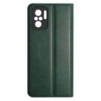 Flip case Smooth/plain leather for Xiaomi Redmi Note 10/10S/10 5G/10 Pro Dark Green