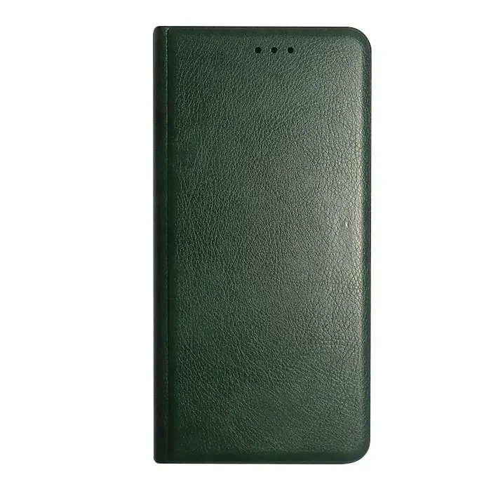 Flip case Smooth/plain leather for Xiaomi Redmi Note 10/10S/10 5G/10 Pro Dark Green 2