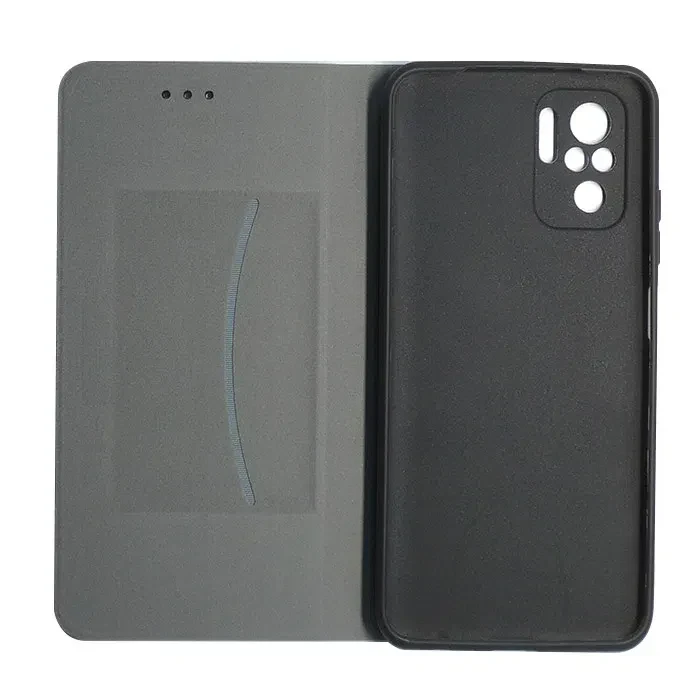 Flip case Smooth/plain leather for Xiaomi Redmi Note 10/10S/10 5G/10 Pro Dark Green 4