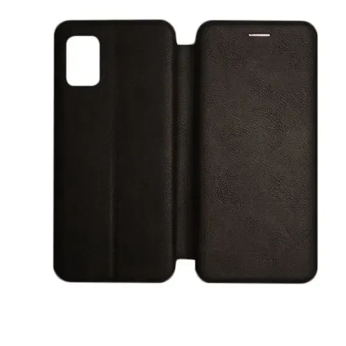 Flip case Smooth/plain leather for Samsung Galaxy A02/A02S/A03/A03S/A12/A22/A32/A52/A72 Black 3