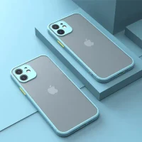 Shockproof armored matte case for iPhone 11/11 Pro/11 Pro Max/12/12 Pro/12 Pro Max Light Blue 2