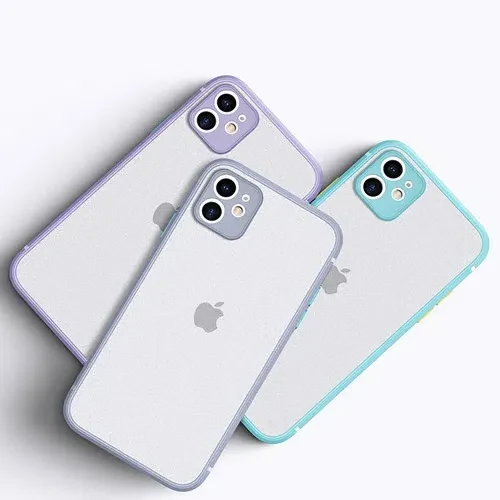 Shockproof armored matte case for iPhone 11/11 Pro/11 Pro Max/12/12 Pro/12 Pro Max Light Blue 3