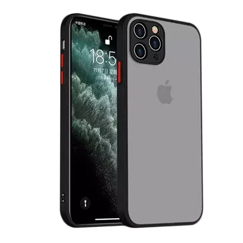Матовый противоударный чехол для iPhone 112 Mini/12/12 Pro/12 Pro Max Black 2