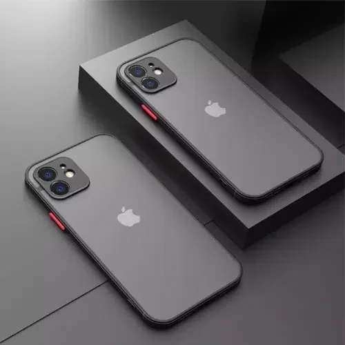 Матовый противоударный чехол для iPhone 112 Mini/12/12 Pro/12 Pro Max Black 3