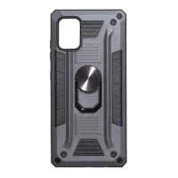 Robot case with ring for Samsung Galaxy A51 Silver