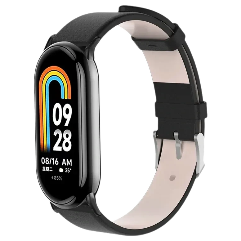 Cureluşă Xiaomi Strap Leather Smart Band 8/9 Black 2