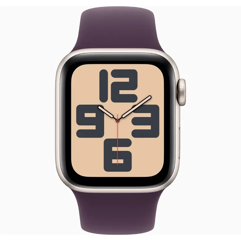 Apple Watch SE 2024 Starlight GPS Sport Band Plum 44 mm 2