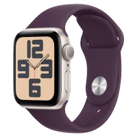 Apple Watch SE 2024 Starlight GPS Sport Band Plum 44 mm