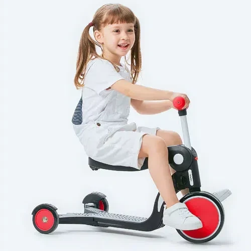 Tricicleta BeBehoo 3 In 1 Kids Balance Tricycle Red 3