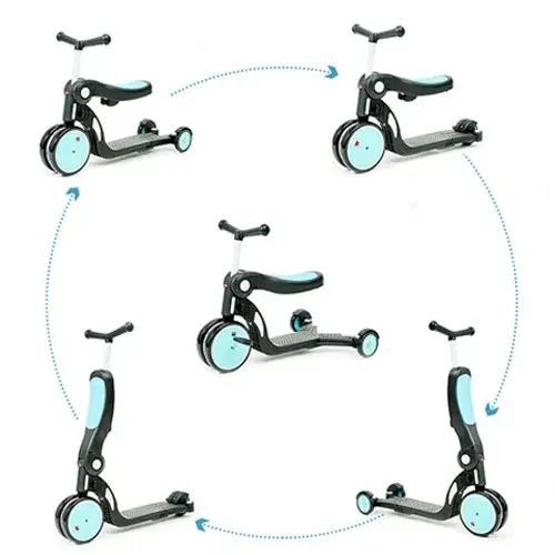 Tricicleta BeBehoo 3 In 1 Kids Balance Tricycle Red 4