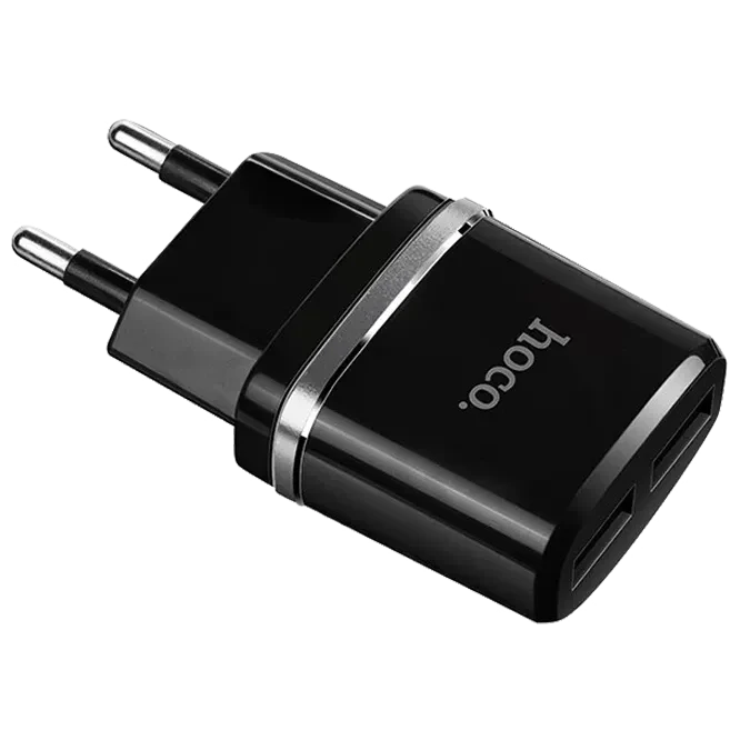 Зарядное устройство Hoco C12 Black (Lightning cable) 2