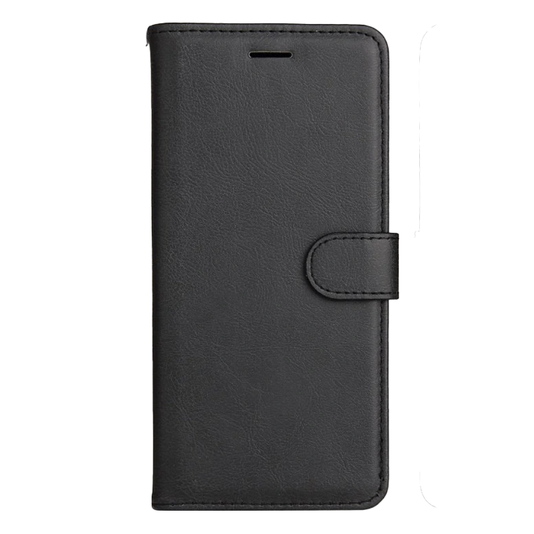 Flip case Smooth/plain leather for Xiaomi Redmi Black