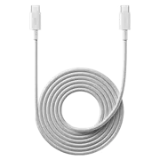 Cablu impletit Xiaomi 6a Type-C to Type-C 200cm, Alb